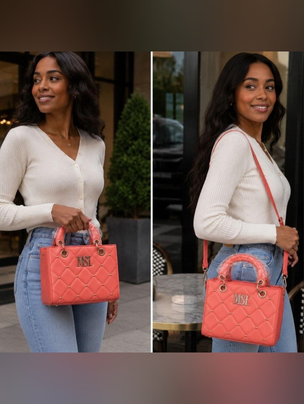 Badgley Mischka Red Quilted Crossbody - Picture 2 of 6